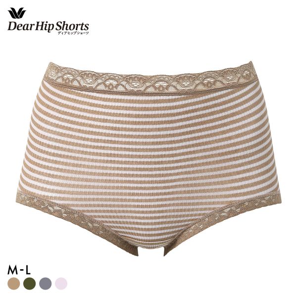 ワコール ディアヒップショーツ スタンダード ショーツ 深ばき 綿混 M L 単品 Wacoal DearHip Shorts