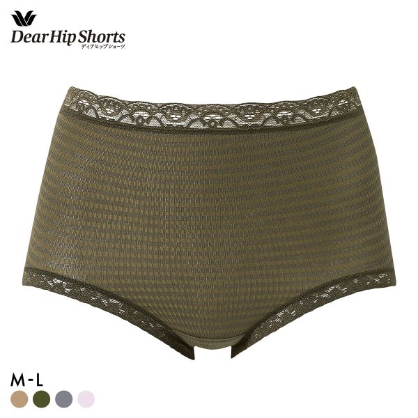 ワコール ディアヒップショーツ スタンダード ショーツ 深ばき 綿混 M L 単品 Wacoal DearHip Shorts