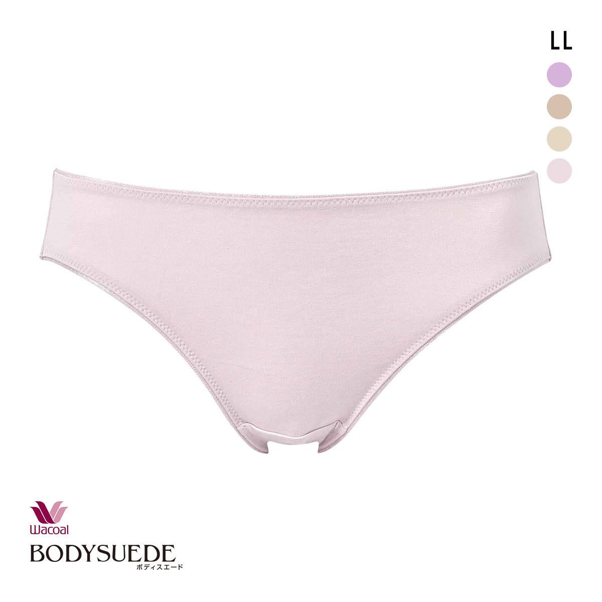 ワコール Wacoal ボディスエード BODYSUEDE ハイレッグ ショーツ LL 浅め 単品(PI-ピンク-LL)