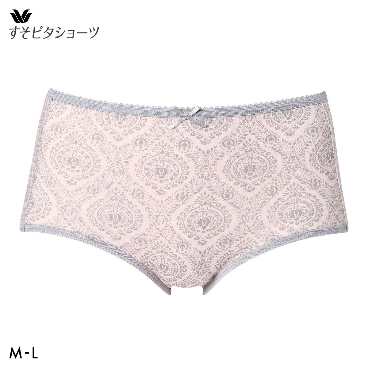 ワコール すそピタショーツ ノーマル ML 綿混 Wacoal(SP-サーモンピンク-M)