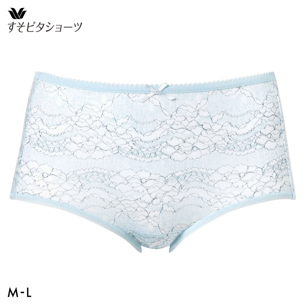 ワコール すそピタショーツ ノーマル ML 綿混 Wacoal(SX-サックス-M)
