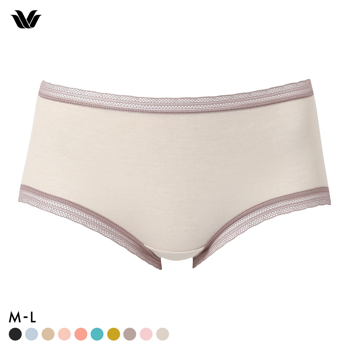 ワコール Wacoal ディアヒップショーツ DearHip Shorts オーガニックコットン混 ノーマルショーツ ML(BE2-ベージュ2-M)