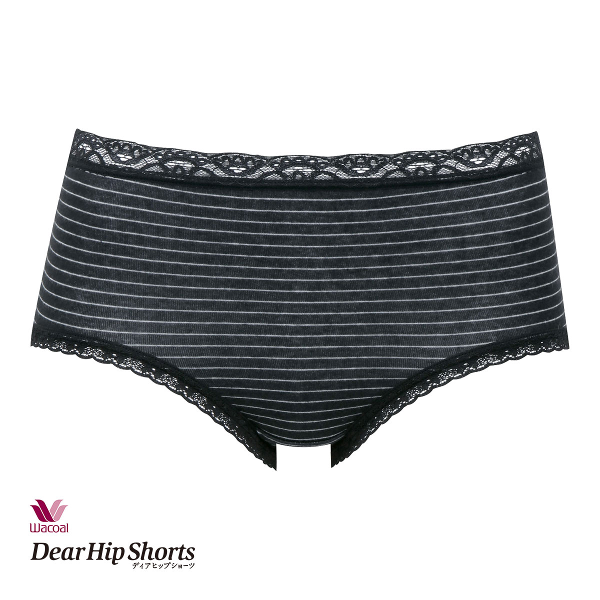 ワコール Wacoal ディアヒップショーツ DearHip Shorts 綿混 ノーマルショーツ ML 単品(BK-ブラック-M)