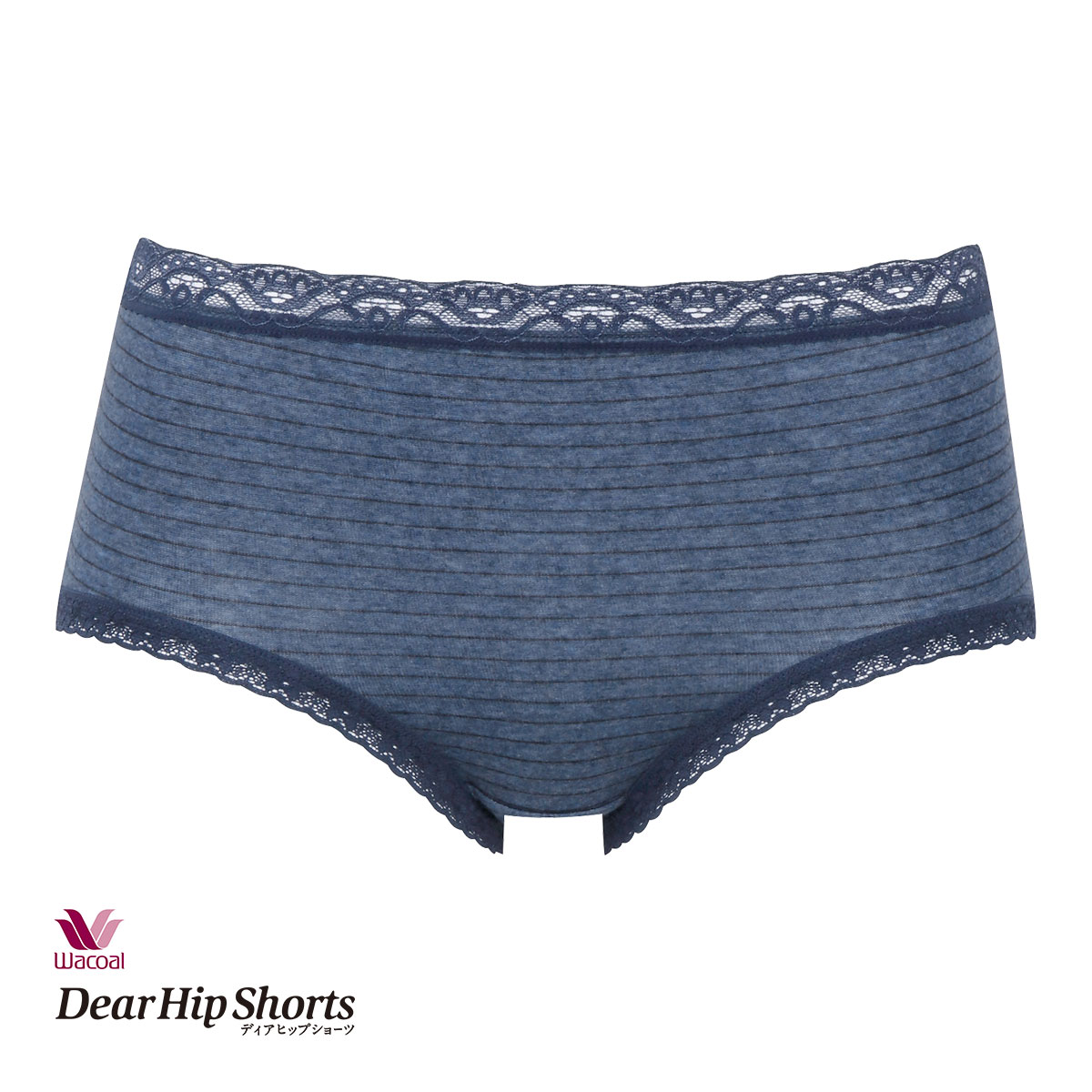ワコール Wacoal ディアヒップショーツ DearHip Shorts 綿混 ノーマルショーツ ML 単品(NV-ネイビー-M)