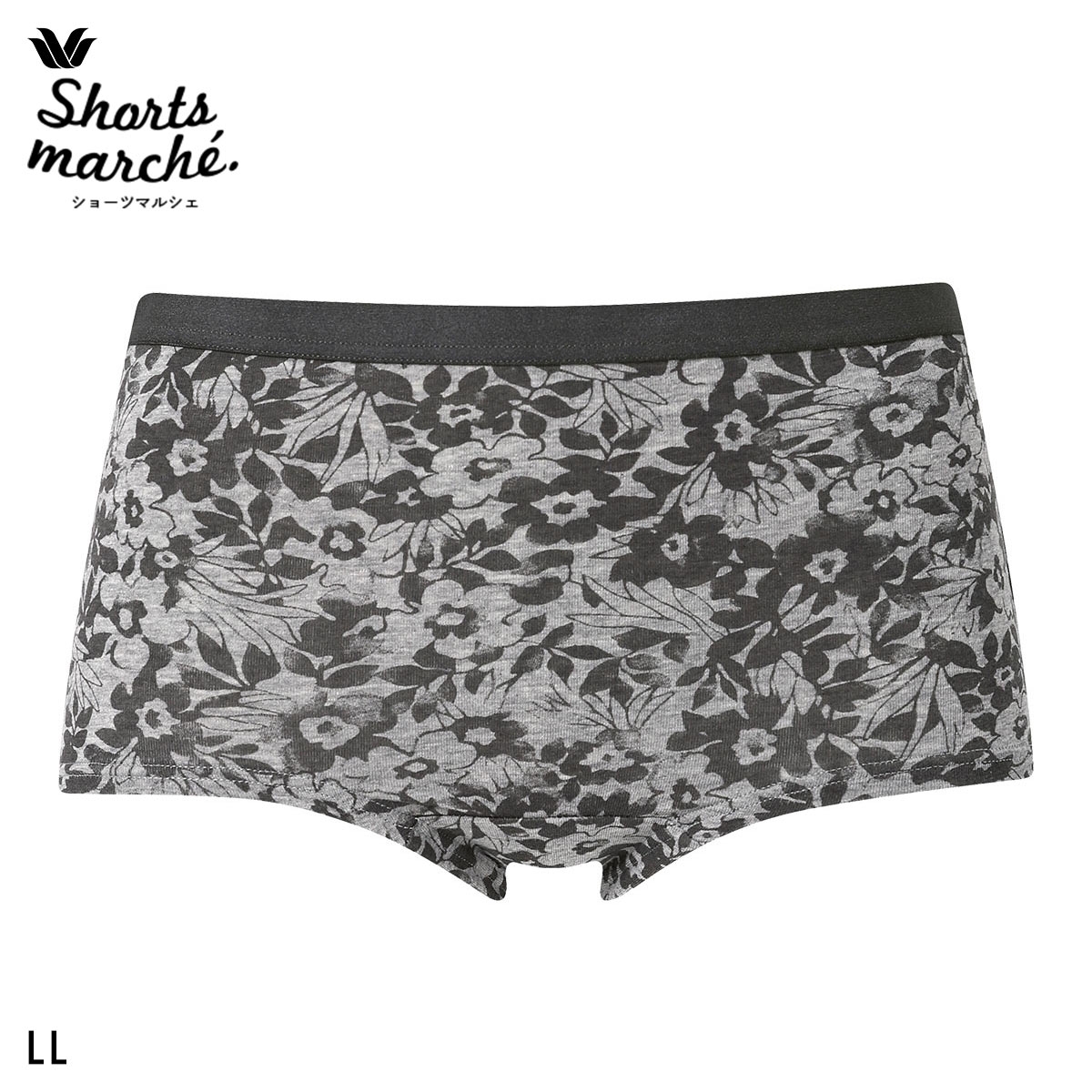 ワコール ショーツマルシェ 綿混 ボーイレングスショーツ LL Wacoal Shorts marche(LGY-薄グレー-LL)