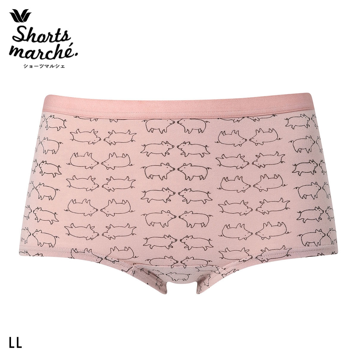 ワコール ショーツマルシェ 綿混 ボーイレングスショーツ LL Wacoal Shorts marche(RP-ロマンピンク-LL)
