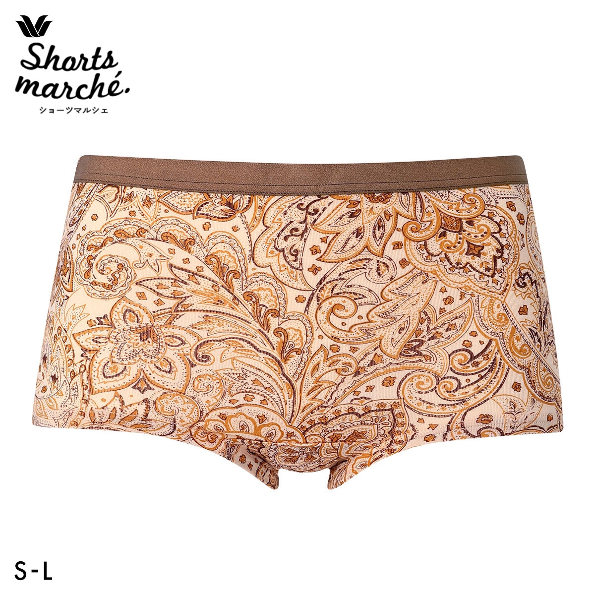 ワコール ショーツマルシェ 綿混 ボーイレングスショーツ SML Wacoal Shorts marche(LBE-薄ベージュ-S)
