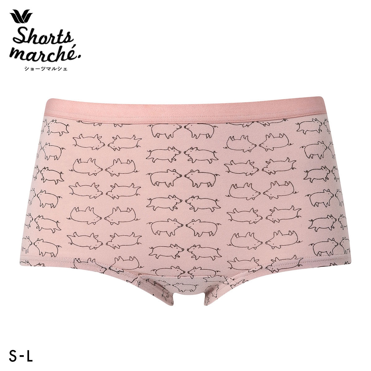 ワコール ショーツマルシェ 綿混 ボーイレングスショーツ SML Wacoal Shorts marche(RP-ロマンピンク-S)