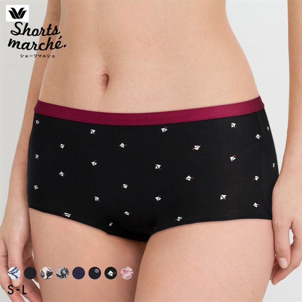 ワコール ショーツマルシェ 綿混 ボーイレングスショーツ SML Wacoal Shorts marche