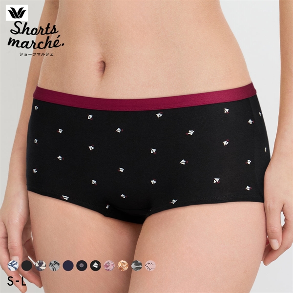 ワコール ショーツマルシェ 綿混 ボーイレングスショーツ SML Wacoal Shorts marche