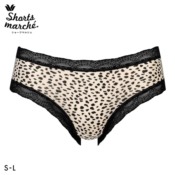 ワコール Wacoal ショーツマルシェ Shorts marche 綿混 無地＆プリント ショーツ SML あさめ丈 単品