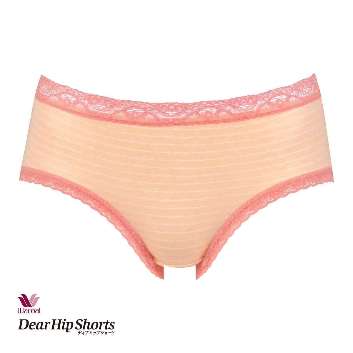 ワコール Wacoal ディアヒップショーツ DearHip Shorts 綿混 ノーマルショーツ ML 浅め 単品(OR-オレンジ-M)