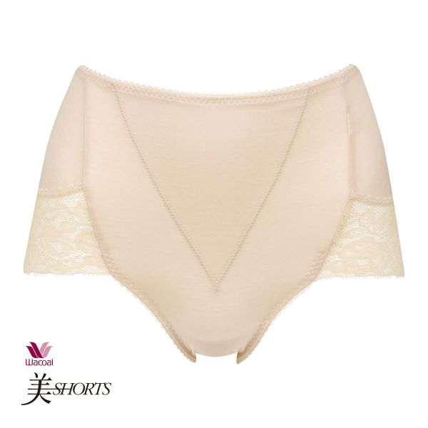 ワコール Wacoal 美SHORTS PPG185 ショーツ ハイレッグ LL おなかおさえ オーガニックコットン 深め ハイウエスト 大きいサイズ 単品