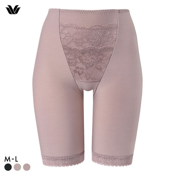 ワコール Wacoal 美SHORTS PPG620 裏起毛 おなか押さえ機能付 ショーツ 深め ハイウエスト ロング ML 単品