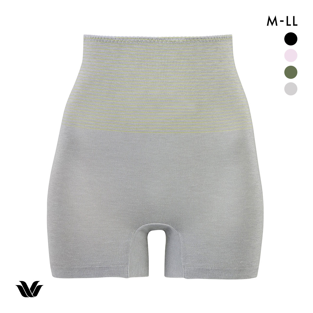 ワコール 腹巻き付きパンツ ボーイレングスショーツ ショーツ あったか Wacoal(GY-グレー-M-L)