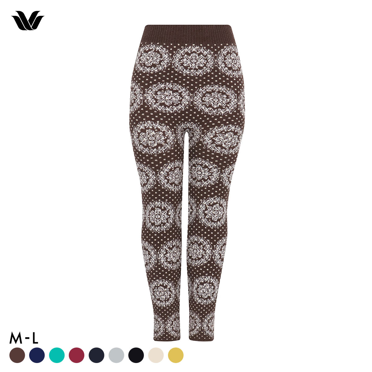 ワコール ボトムス 毛パン 足首丈 PPL757 保温 あったか Wacoal(BR-ブラウン-M-L)