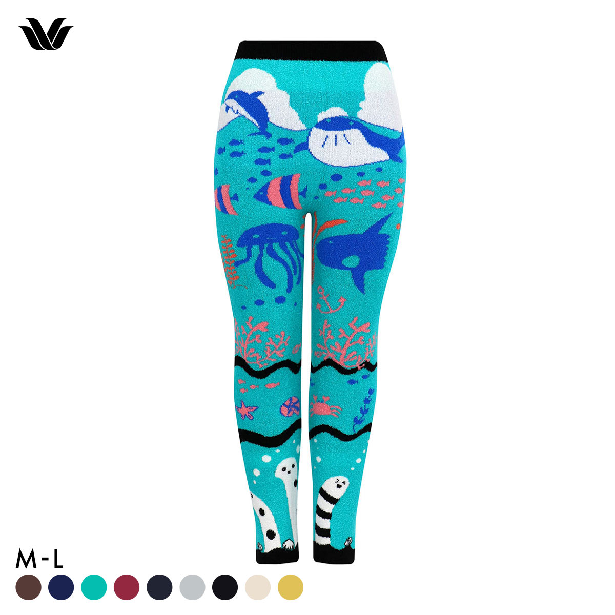 ワコール ボトムス 毛パン 足首丈 PPL757 保温 あったか Wacoal(BG-ブルーグリーン-M-L)