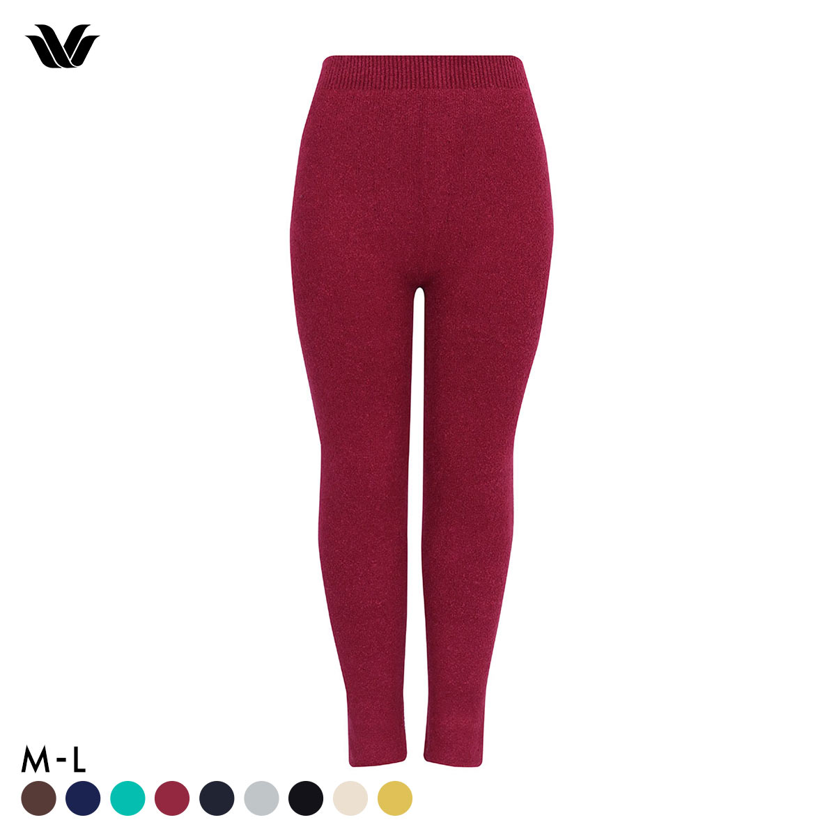 ワコール ボトムス 毛パン 足首丈 PPL757 保温 あったか Wacoal(EN-エンジ-M-L)