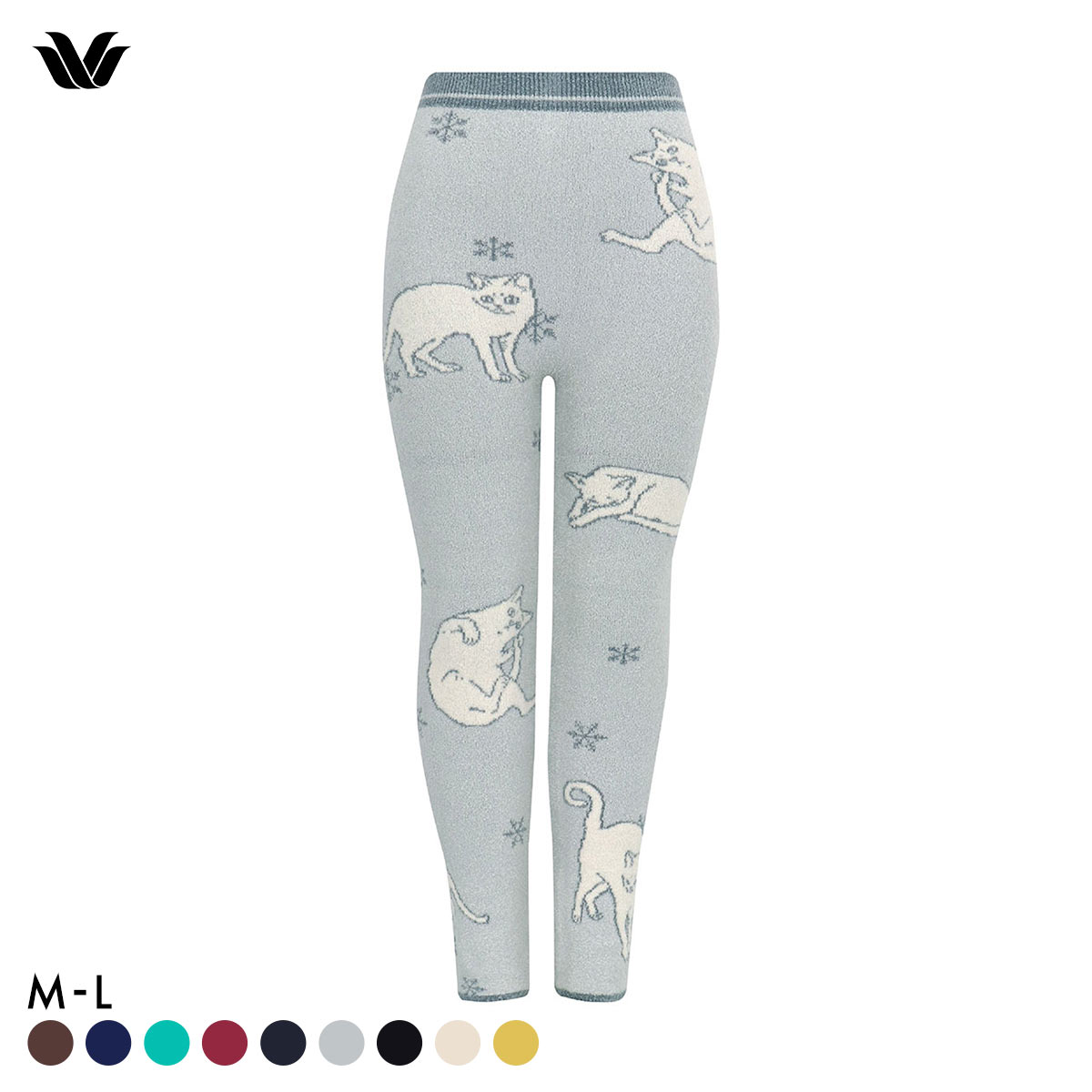 ワコール ボトムス 毛パン 足首丈 PPL757 保温 あったか Wacoal(LGY-薄グレー-M-L)