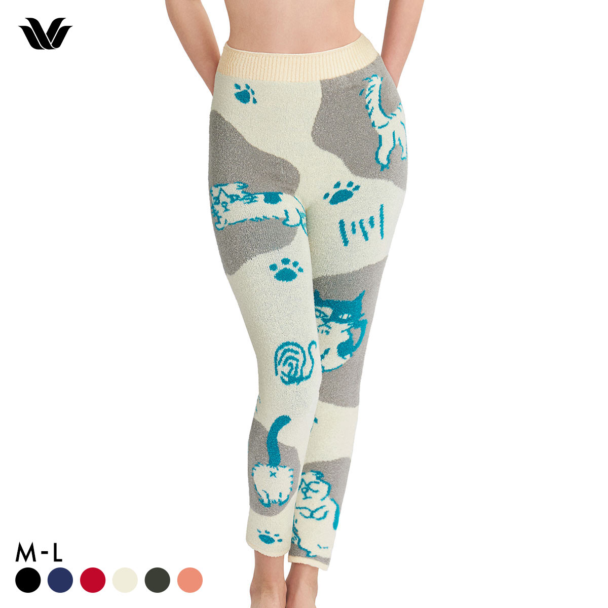 ワコール ボトムス 毛パン 足首丈 PPL767 保温 あったか Wacoal(IV-アイボリー-M-L)