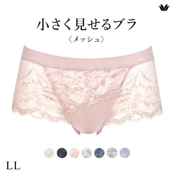 ワコール Wacoal 小さく見せるブラ BRB329 PRA229 ボーイレングスショーツ レース LL 単品