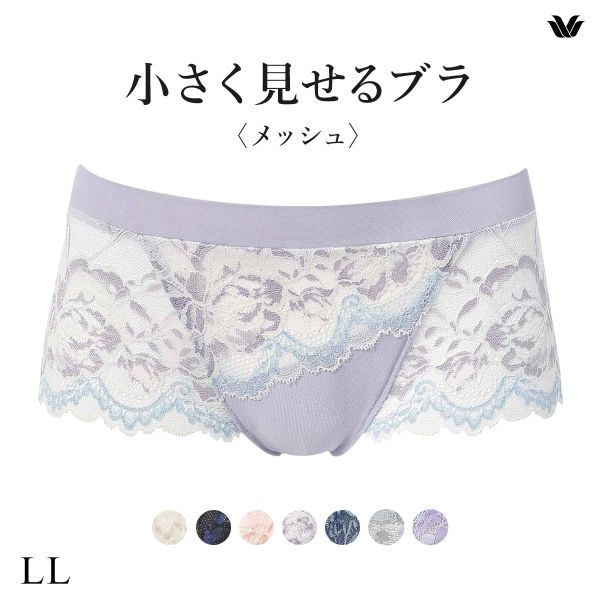 ワコール Wacoal 小さく見せるブラ BRB329 PRA229 ボーイレングスショーツ レース LL 単品
