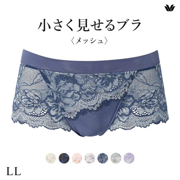 ワコール Wacoal 小さく見せるブラ BRB329 PRA229 ボーイレングスショーツ レース LL 単品