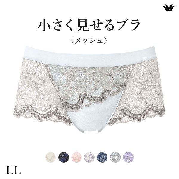 ワコール Wacoal 小さく見せるブラ BRB329 PRA229 ボーイレングスショーツ レース LL 単品