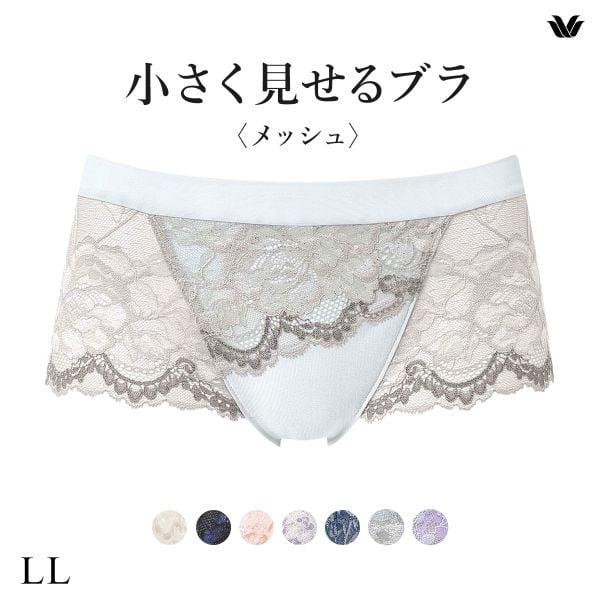 ワコール Wacoal 小さく見せるブラ BRB329 PRA229 ボーイレングスショーツ レース LL 単品