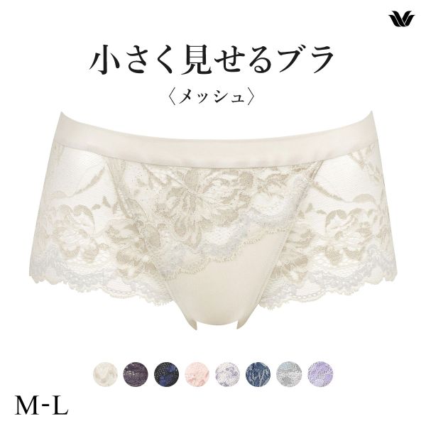 ワコール Wacoal 小さく見せるブラ BRB329 PRA229 ボーイレングスショーツ レース ML 単品