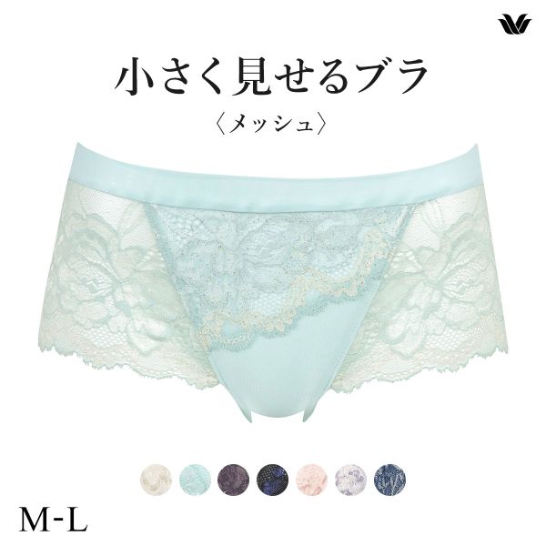 ワコール Wacoal 小さく見せるブラ BRB329 PRA229 ボーイレングスショーツ レース ML 単品