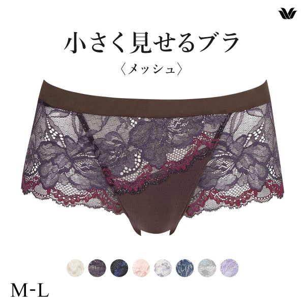 ワコール Wacoal 小さく見せるブラ BRB329 PRA229 ボーイレングスショーツ レース ML 単品