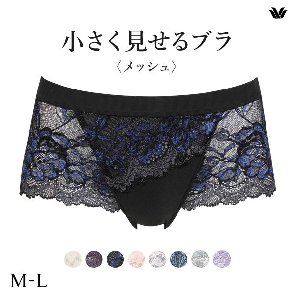 ワコール Wacoal 小さく見せるブラ BRB329 PRA229 ボーイレングスショーツ レース ML 単品