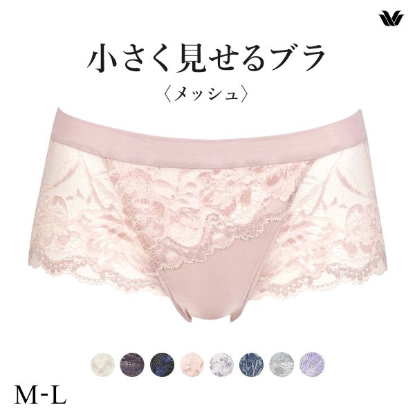 ワコール Wacoal 小さく見せるブラ BRB329 PRA229 ボーイレングスショーツ レース ML 単品