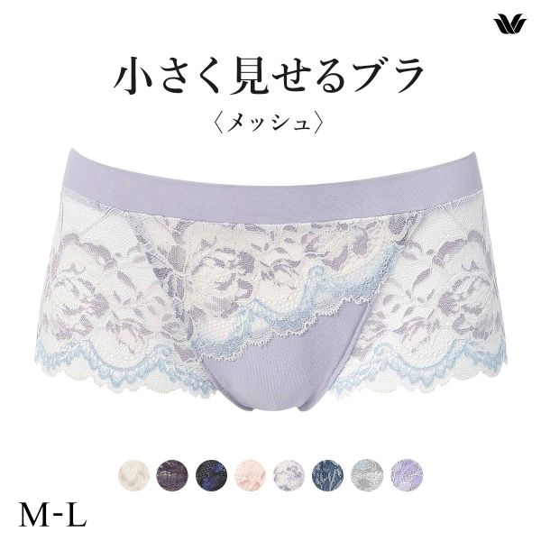 ワコール Wacoal 小さく見せるブラ BRB329 PRA229 ボーイレングスショーツ レース ML 単品