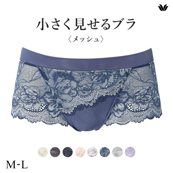 ワコール Wacoal 小さく見せるブラ BRB329 PRA229 ボーイレングスショーツ レース ML 単品