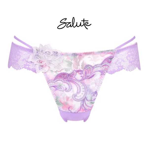 ワコール Wacoal サルート Salute 07G PTJ207 Tバックショーツ M 単品 ブラジリアン バックレース 24SS ブルーム