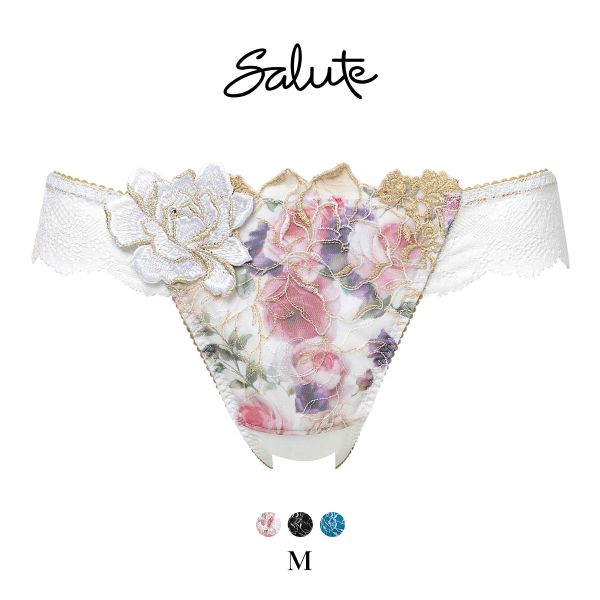 ワコール サルート 17グループ 17G Tバックショーツ M ブラジリアン バックレース Wacoal Salute PTJ217 25SSブルーム