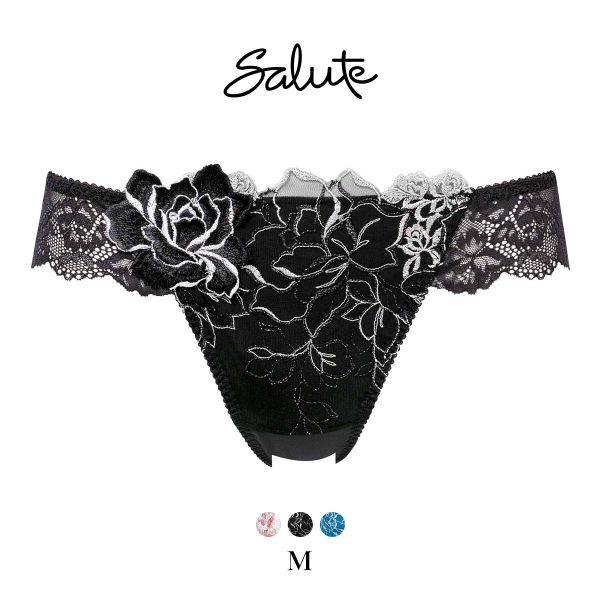 ワコール サルート 17グループ 17G Tバックショーツ M ブラジリアン バックレース Wacoal Salute PTJ217 25SSブルーム