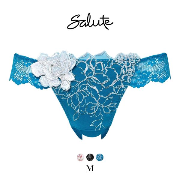 ワコール サルート 17グループ 17G Tバックショーツ M ブラジリアン バックレース Wacoal Salute PTJ217 25SSブルーム