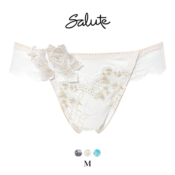 ワコール サルート 37グループ 37G Tバックショーツ M ブラジリアン バックレース Wacoal Salute PTJ237 26SSブルーム