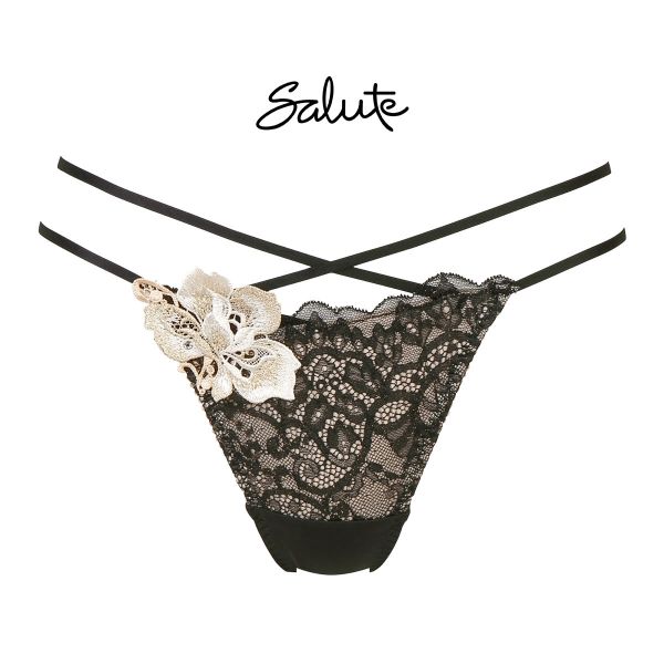 ワコール Wacoal サルート Salute 23AW 95G PTJ295 Tバックショーツ ソング ストリング  M 単品 ブルーム