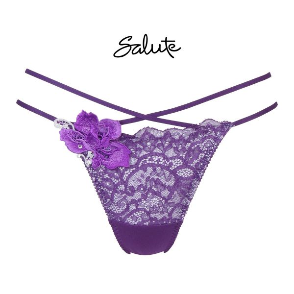 ワコール Wacoal サルート Salute 23AW 95G PTJ295 Tバックショーツ ソング ストリング  M 単品 ブルーム