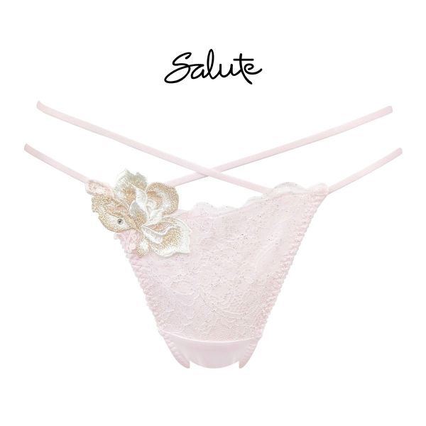 ワコール Wacoal サルート Salute 23AW 95G PTJ295 Tバックショーツ ソング ストリング  M 単品 ブルーム