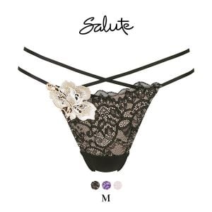 ワコール Wacoal サルート Salute 23AW 95G PTJ295 Tバックショーツ ソング ストリング  M 単品 ブルーム