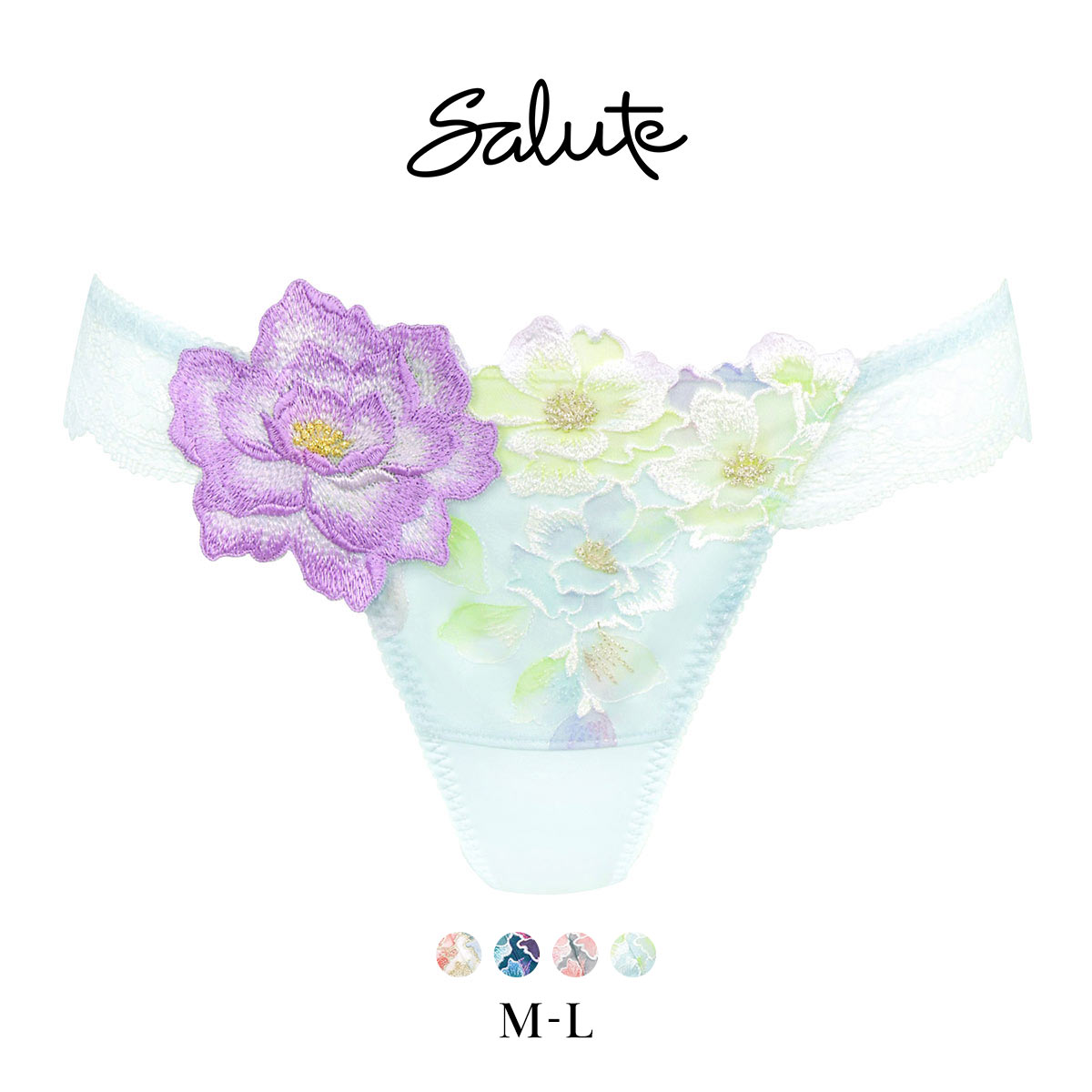 ワコール Wacoal サルート Salute 24SS 03G PTJ403 Tバックショーツ ML 単品 フェア(SX-サックス-M)