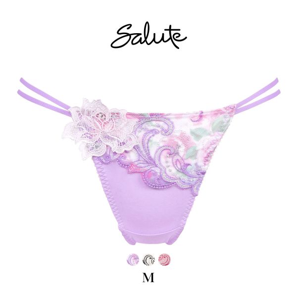 ワコール Wacoal サルート Salute 07G PTJ407 Tバックショーツ M 単品 ストリング 24SS ブルーム