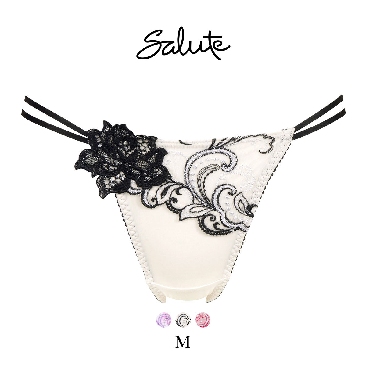 ワコール Wacoal サルート Salute 07G PTJ407 Tバックショーツ M 単品 ストリング 24SS ブルーム(BE-ベージュ-M)