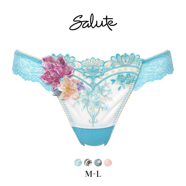 ワコール サルート 13グループ 13G Tバックショーツ ML ソング バックレース Wacoal Salute PTJ413 25SSフェア