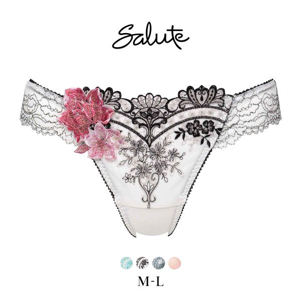 ワコール サルート 13グループ 13G Tバックショーツ ML ソング バックレース Wacoal Salute PTJ413 25SSフェア
